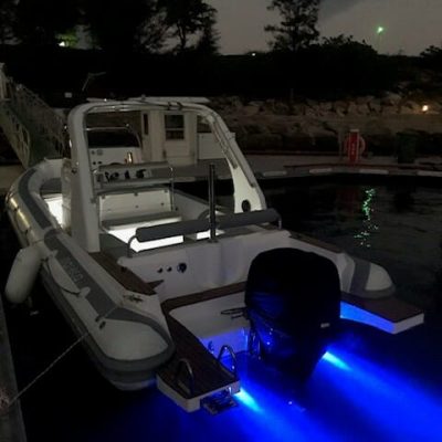 White blue lights