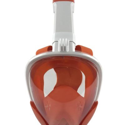 snorkel mask orange white
